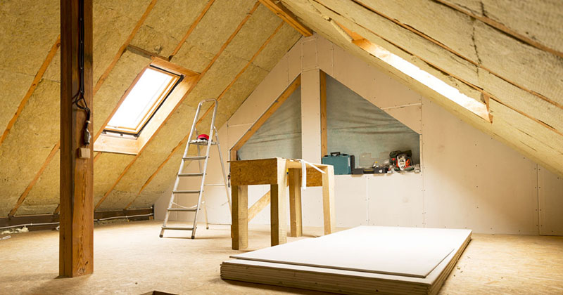Comble après travaux d'isolation effectuer par Renno Appart